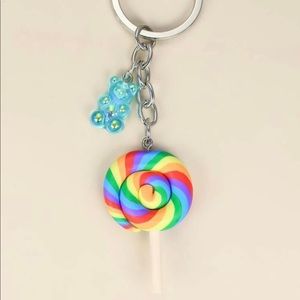 Lollipop/Gummy Bear Charm Keychain 🍭